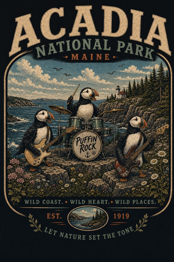 Acadia coastal artwork from National Park Gift Shop